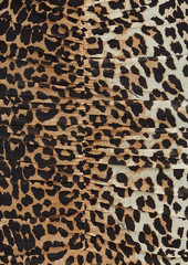 GANNI - Ruched leopard-print stretch-mesh mini dress - Animal print - DE 32