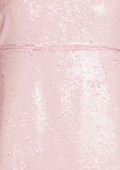GANNI - Ruffle-trimmed sequined georgette mini dress - Pink - DE 32