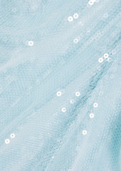 GANNI - Sequined mesh midi dress - Blue - DE 34