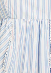 GANNI - Striped cotton-poplin top - Blue - DE 38