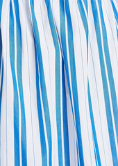 GANNI - Striped organic cotton-poplin maxi dress - White - DE 38
