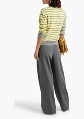 GANNI - Striped wool and cashmere-blend sweater - Yellow - XS