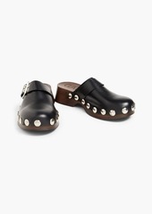 GANNI - Studded leather clogs - Black - EU 36