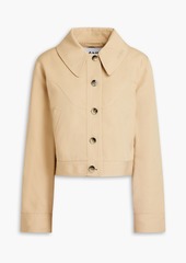 GANNI - Embroidered twill jacket - Neutral - DE 42