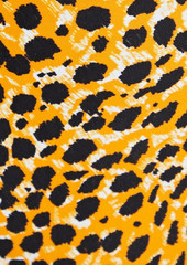 GANNI - Twisted leopard-print low-rise bikini briefs - Yellow - DE 32