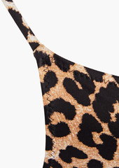 GANNI - Twisted leopard-print triangle bikini top - Animal print - DE 42