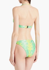 GANNI - Twisted printed low-rise bikini briefs - Green - DE 34