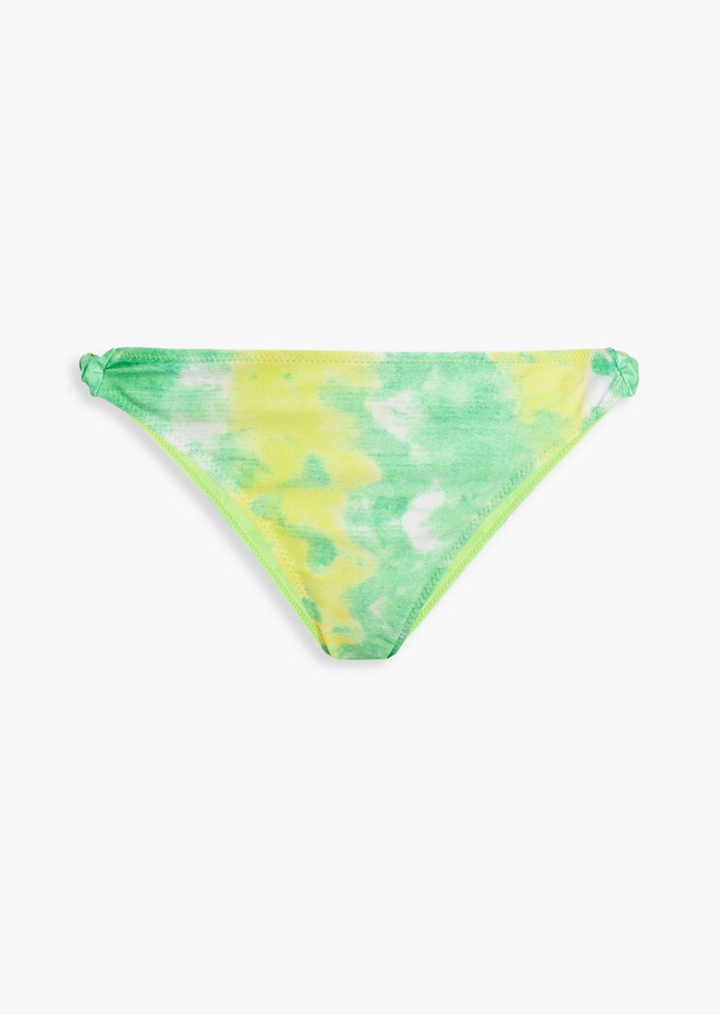 GANNI - Twisted printed low-rise bikini briefs - Green - DE 34