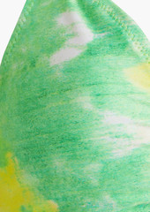 GANNI - Twisted printed triangle bikini top - Green - DE 40