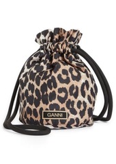 Ganni Animal Print Bucket Bag