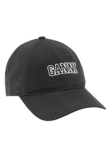 Ganni Baseball Hat in Phantom at Nordstrom
