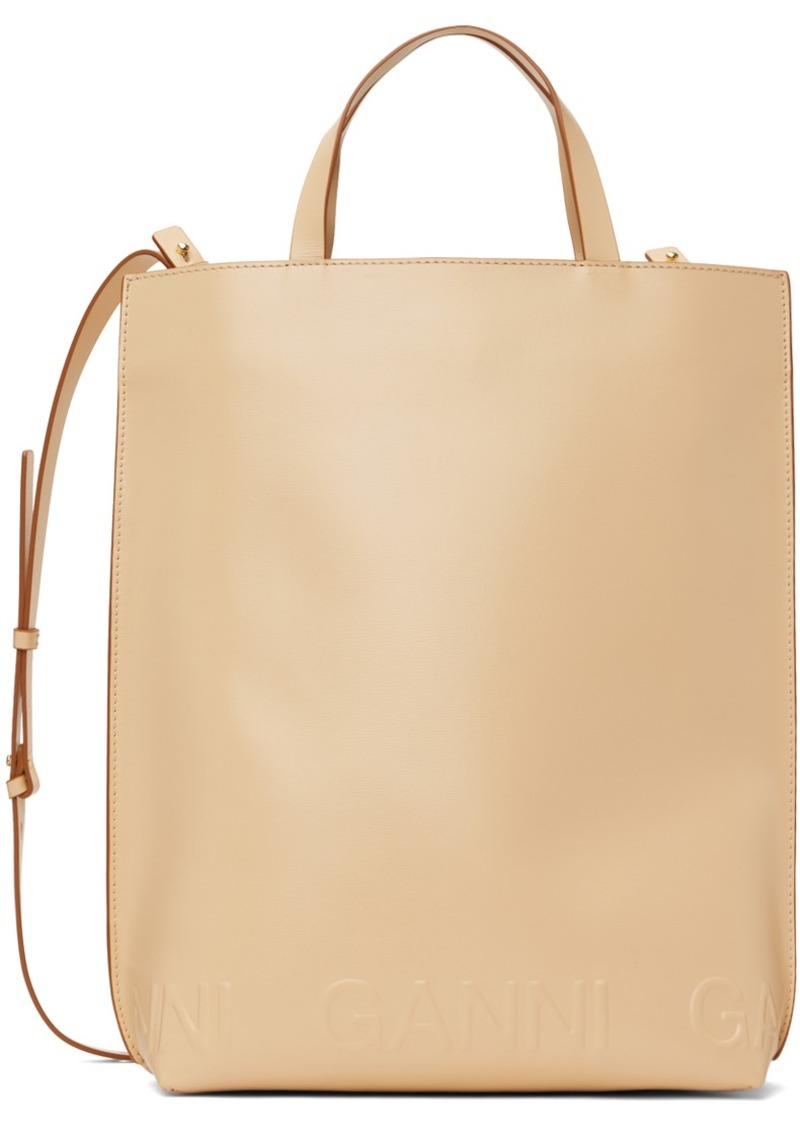 GANNI Beige Medium Tote