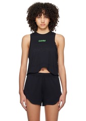 GANNI Black Active Tank Top