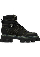 GANNI Black Cleated Hiking Boots