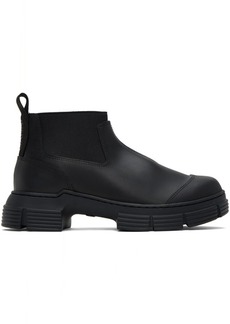 GANNI Black Crop City Boots