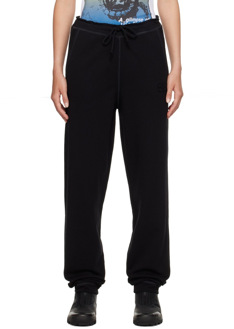 GANNI Black Drawstring Lounge Pants