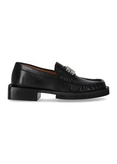 GANNI  BLACK LOAFER WITH LOGO