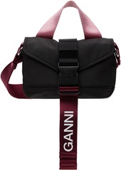 GANNI Black Tech Mini Satchel Bag