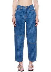 GANNI Blue Stary Jeans