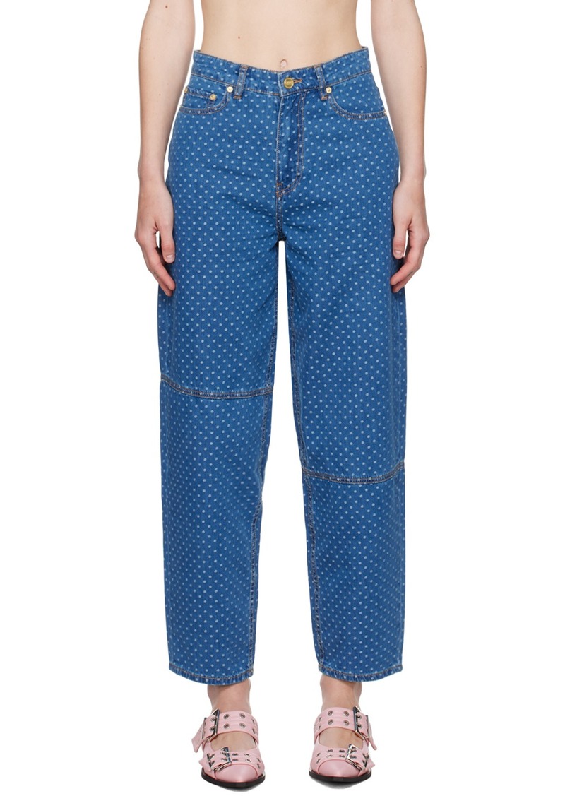 GANNI Blue Stary Jeans