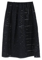 Ganni broderie anglaise midi skirt