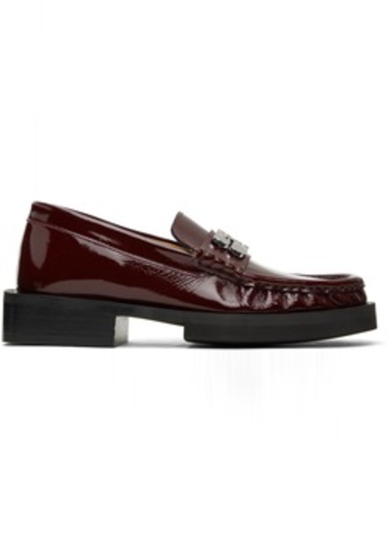 GANNI Burgundy Butterfly Loafers