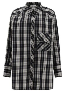 GANNI Checkered oversized shirt