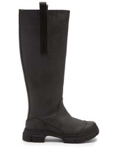 rubber knee high boots