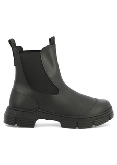 GANNI "City Recycled Rubber" ankle boots