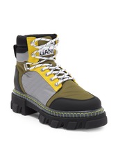 Ganni Cleated Lace-Up Hiking Boot in Kalamata at Nordstrom Rack