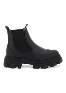 Ganni cleated low chelsea ankle boots
