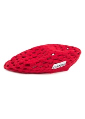 Ganni Crochet Beret in Fiery Red at Nordstrom Rack