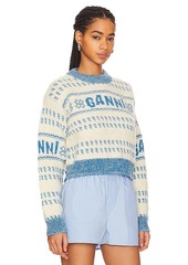 Ganni Cropped O-Neck Sweater