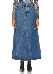 Ganni Denim Maxi Skirt