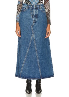 Ganni Denim Maxi Skirt