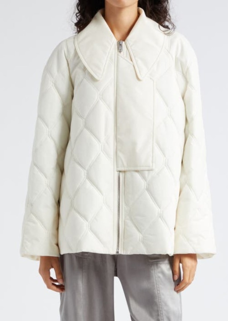 Ganni Diamond Quilted Recycled Polyester Jacket