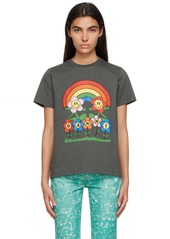 GANNI Gray Rainbow T-Shirt