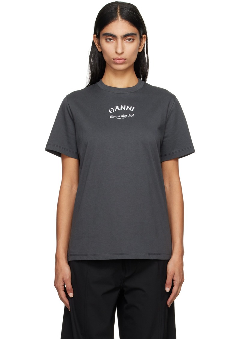 GANNI Gray Relaxed T-shirt