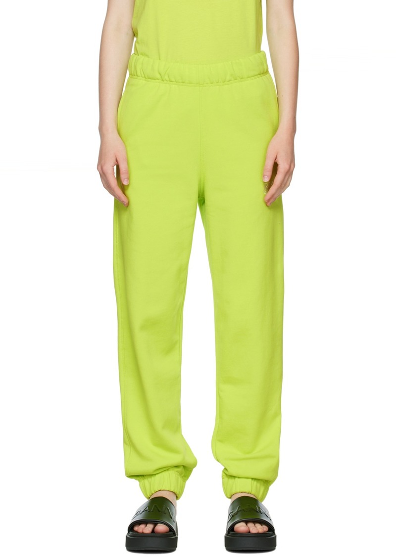 GANNI Green Cotton Lounge Pants