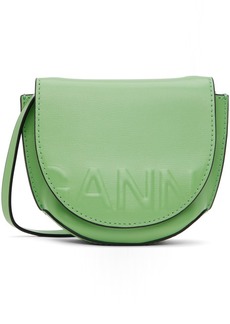 GANNI Green Nano Banner Saddle Bag