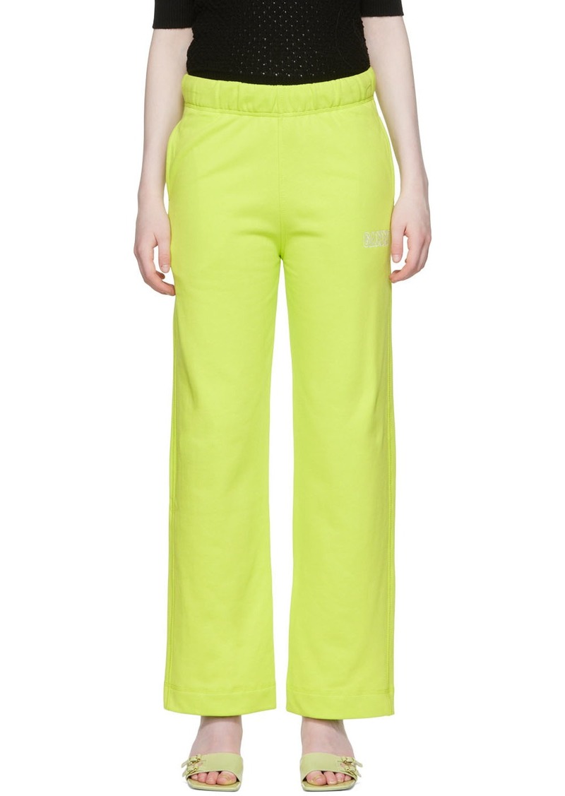 GANNI Green Organic Cotton Lounge Pants