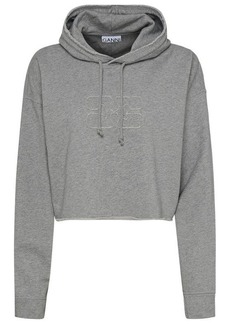 GANNI Isoli gray cotton sweatshirt