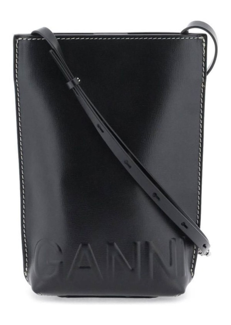 Ganni leather crossbody bag