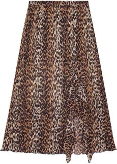 GANNI Leopard print midi skirt