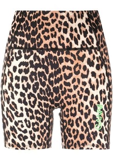 GANNI Leopard print shorts