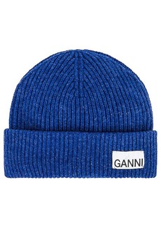 Ganni Light Structured Rib Knit Beanie