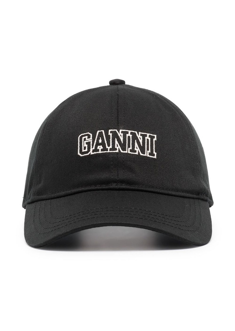 Ganni logo-embroidered baseball cap