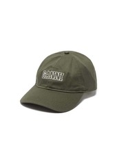 Ganni Logo-embroidered organic-cotton baseball cap