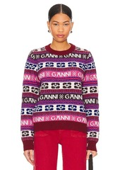 Ganni Logo O-neck Sweater
