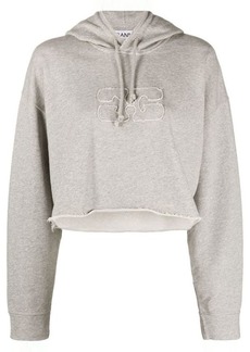 GANNI Oversized cropped hoodie